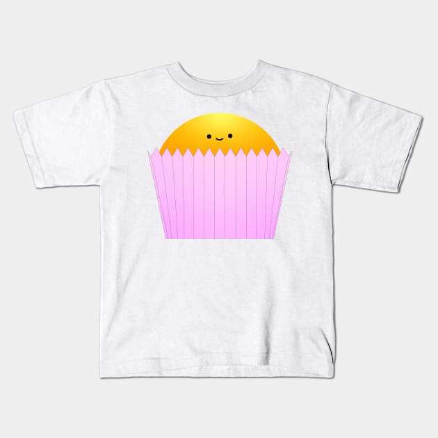 Cute Muffin Kids T-Shirt by PH-Design